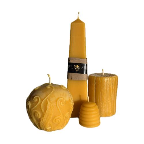 Chandelles de cire d'abeille